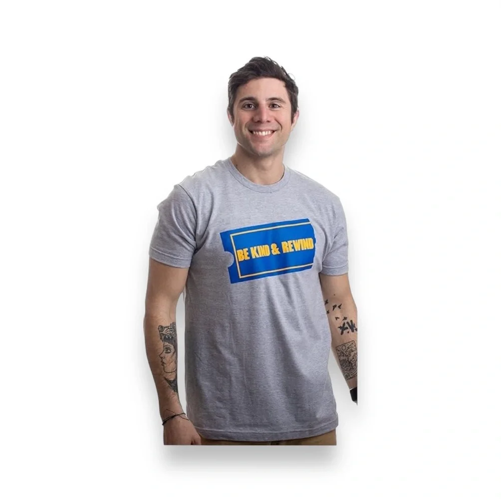 Blockbuster By Ann Arbor Short Sleeve Crew Neck “Be Kind & Rewind” Tee - Picture 9 of 11